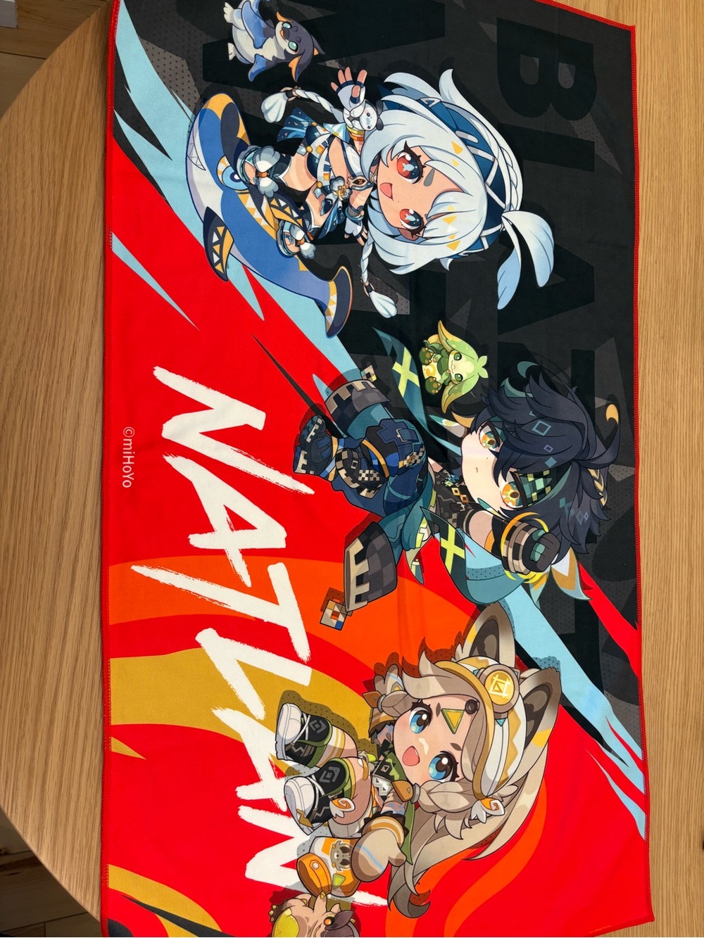 Genshin Impact - Blaze to Natlan Microfiber Towel - Red/Black